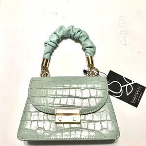 Faux Croc Embossed Handbag